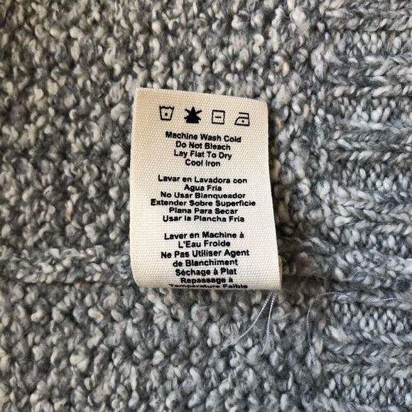 Ugg Cable Knit Poncho Sweater Cape Tie Sides Funnel Neck Grey Size Med/Large - Picture 10 of 10